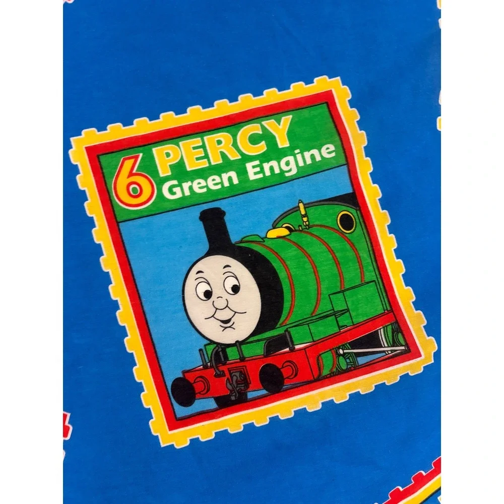 Vintage Thomas & Friends Twin Bedspread and Pillowcase Set Dan River Blue 411